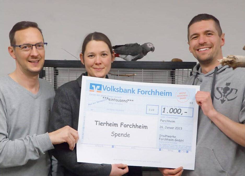 1000€ für das Forchheimer Tierheim